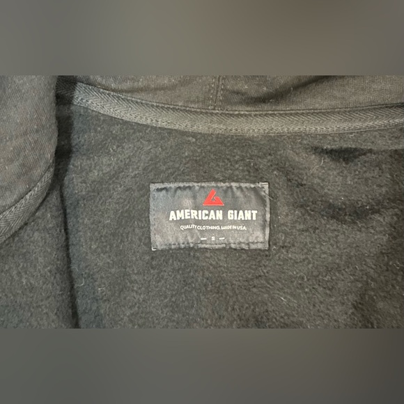 NWOT American Giant Men's Heavyweight Full Zip Hoodie in Black. Size S - Picture 10 of 16
